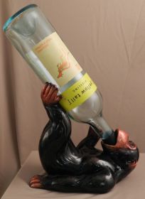 Monkey  Bottle Wine Holder And Wine Rack Laying Down Novelty Wine Table Accessory