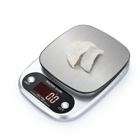 Kitchen scale electronic scale 0.1g stainless steel kitchen scale electronic scale 1g electronic kitchen baking scale cooking scale (colour: 10000g/1g)